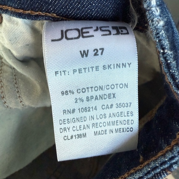 JOES’s Jeans Skinny Petite Fit •27• Dark Wash - Picture 6 of 6